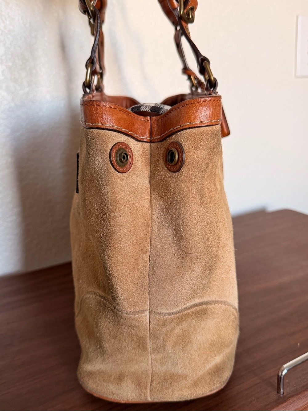 Vintage Coach 7476 Hamptons Suede Tassel Satchel - Picture 2 of 10